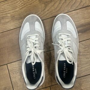 Mens Cole Haan Grand Crosscourt modern Turf-  Light Gray and White Sneakers